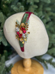 Christmas  Burgundy headband Christmas  Burgundy headband
