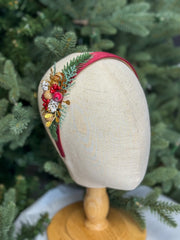 Christmas  Burgundy headband Christmas  Burgundy headband