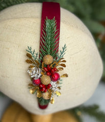 Christmas  Burgundy headband Christmas  Burgundy headband
