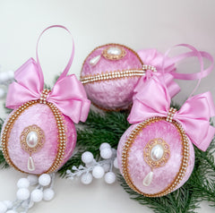 Christmas Bauble Ornament - Pink - One Piece Christmas Bauble Ornament - Pink - One Piece
