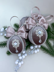 Christmas Bauble Ornament - Brown Mocha  - One Piece Christmas Bauble Ornament - Brown Mocha  - One Piece