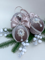 Christmas Bauble Ornament - Brown Mocha  - One Piece Christmas Bauble Ornament - Brown Mocha  - One Piece