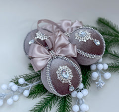 Christmas Bauble Ornament - Brown Mocha  - One Piece Christmas Bauble Ornament - Brown Mocha  - One Piece