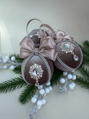 Christmas Bauble Ornament - Brown Mocha  - One Piece Christmas Bauble Ornament - Brown Mocha  - One Piece