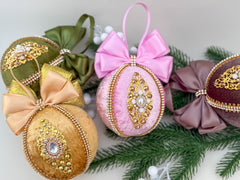 Christmas Bauble Ornament - Pink  - One Piece Christmas Bauble Ornament - Pink  - One Piece