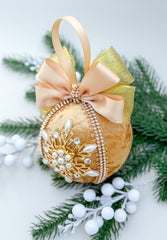 Christmas Baubles -Gold  Snowflake - One piece Christmas Baubles -Gold  Snowflake - One piece