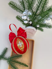 Christmas Bauble Ornament - Red  - One Piece Christmas Bauble Ornament - Red  - One Piece