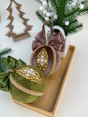 Christmas Bauble Ornament - Brown Chocolate  - One Piece Christmas Bauble Ornament - Brown Chocolate  - One Piece