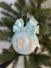 Personalised Christmas Bauble - Baby Blue Personalised Christmas Bauble - Baby Blue Gabificent