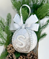 Personalised Christmas Bauble - Silver Personalised Christmas Bauble - Silver Gabificent