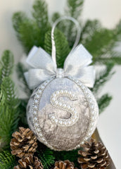 Personalised Christmas Bauble - Silver Personalised Christmas Bauble - Silver Gabificent