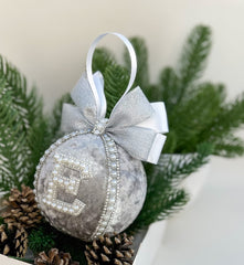 Personalised Christmas Bauble - Silver Personalised Christmas Bauble - Silver Gabificent