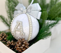 Personalised Christmas Bauble - White Personalised Christmas Bauble - White Gabificent