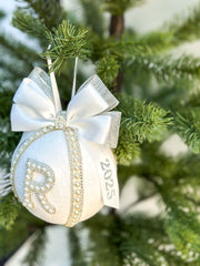 Personalised Christmas Bauble - White Personalised Christmas Bauble - White Gabificent