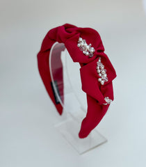 Red Headband “Pearls” Red Headband “Pearls” - Gabificent