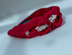 Red Headband “Pearls” Red Headband “Pearls” - Gabificent