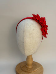 Red headband with flowers Red headband with flowers Gabificent