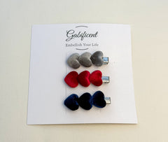 Velvet Heart Hairclips Velvet Heart Hairclips Gabificent