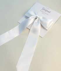 White hair bow - Satin White hair bow - Satin Gabificent