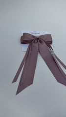Satin hairclip - Chocolate Satin hairclip - Chocolate