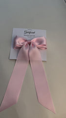 Pink hair bow - Satin Pink hair bow - Satin