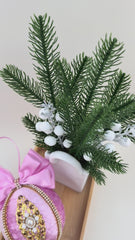 Christmas Bauble Ornament - Pink  - One Piece Christmas Bauble Ornament - Pink  - One Piece