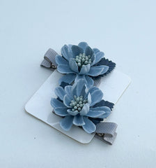 Hair clips “Blue flowers” Hair clips “Blue flowers” Gabificent