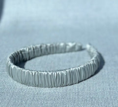 Satin headband- Silver Satin headband- Silver Gabificent