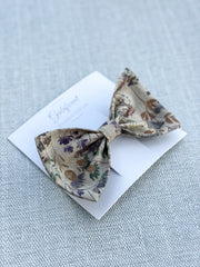 Linen Barrette Bow Hair Clip