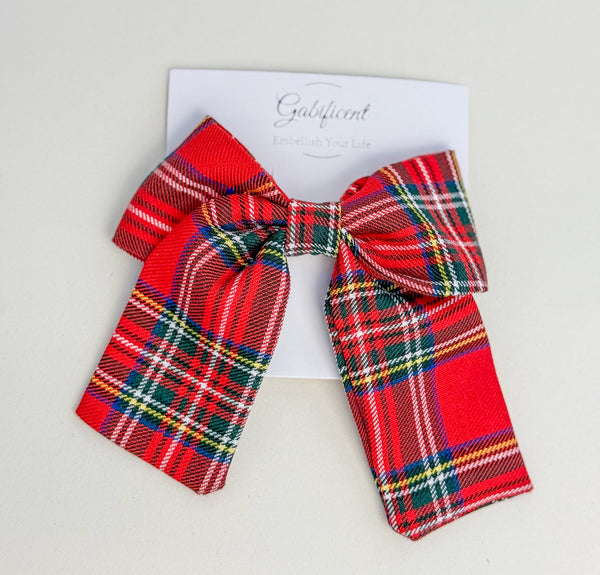 Large hair bow “Red “