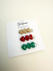 Fabric Heart Hairclips