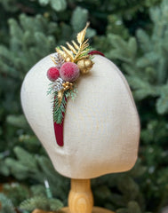 Christmas  Burgundy headband