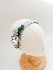 Christmas headband - Silver and White