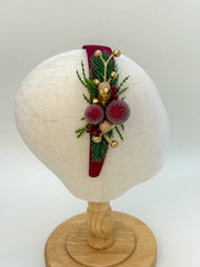 Christmas  Burgundy headband