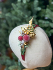 Christmas  Burgundy headband