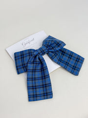 Large hair bow “Blue”