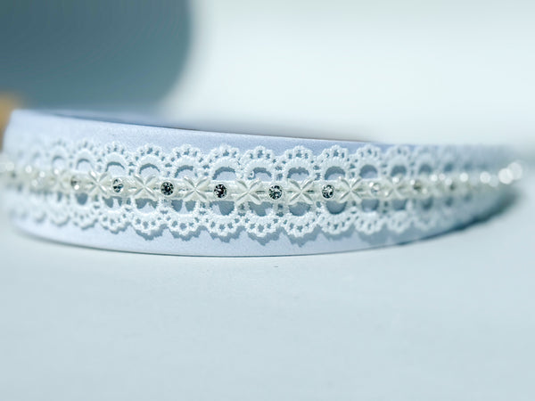 White headband with lace - Gabificent