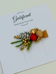 Christmas Hair Clip - Gold