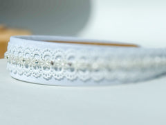 White headband with lace - Gabificent