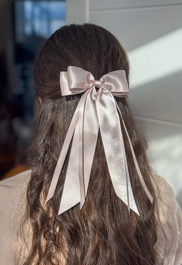 Satin hairclip - Cappuccino