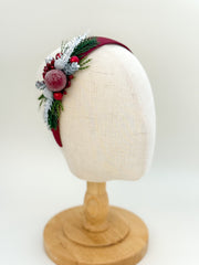 Christmas  Burgundy headband