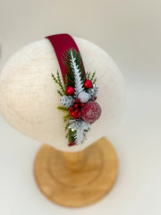 Christmas  Burgundy headband