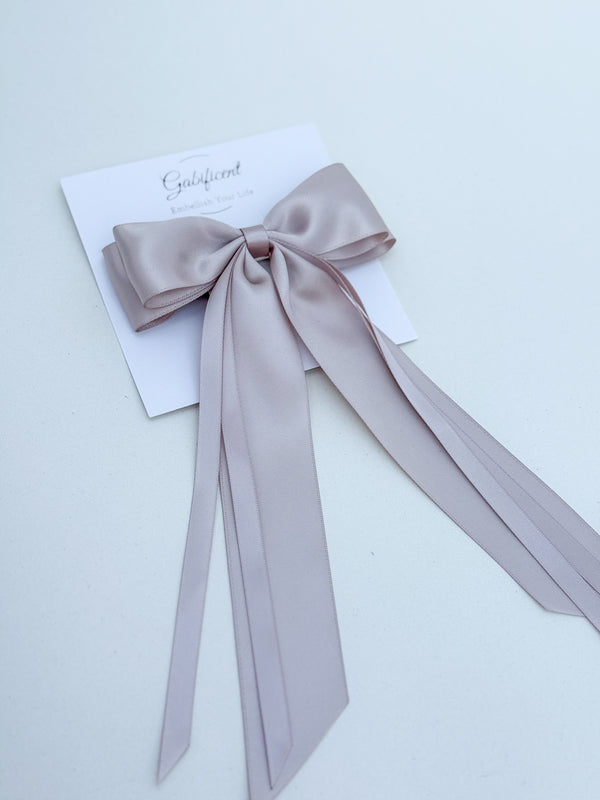 Satin hairclip - Cappuccino