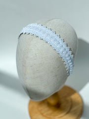 White headband with lace - Gabificent