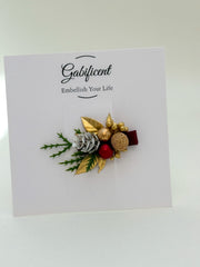 Christmas Hair Clip- Burgundy