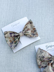 Linen Barrette Bow Hair Clip