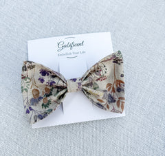 Linen Barrette Bow Hair Clip