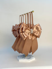 Christmas Tree Bows with tails - Blush