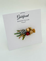 Christmas Hair Clip - Gold
