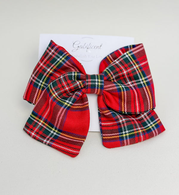 Large hair bow “Red “